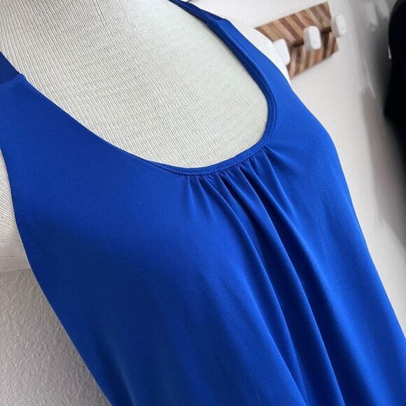 Express royal blue halter top with built in bra size medium EUC - Picture 3 of 14